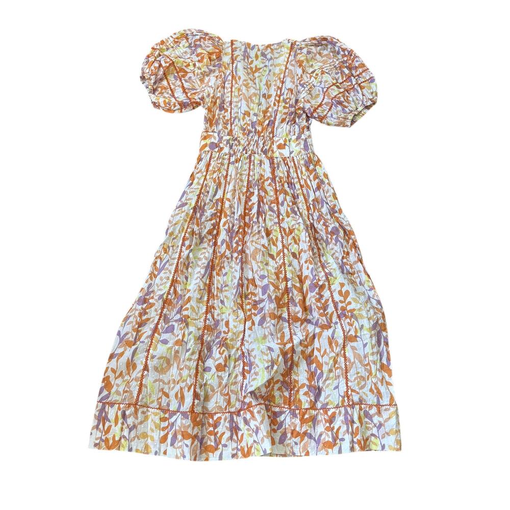 Poupette St Barth Reine Midi Dress Purple Orange White - Picture 2 of 10